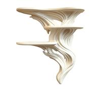 Vdaxvme Organiseur mural décoratif, blanc | Étagère sculpturale triple montée pour figurines, rangement d'accentuation, entrée de studio, maison