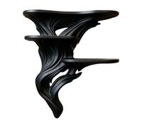 Vdaxvme Organiseur mural décoratif, noir | Étagère sculpturale triple montée pour figurines, rangement d'accentuation, entrée de studio, maison