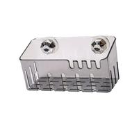 Vdaxvme Panier à ventouse avec trous de drainage, éponge résistante à la rouille, étagère de rangement pour plan de travail de cuisine et salle de bain, éponge hygiénique pour robinet de cuisine