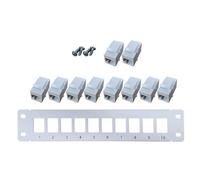 Vdaxvme Panneau CAT5e 10 ports prend en charge l'arrière CAT5e non blindé pour câblage W/codé T568A/B pour câbles RJ45 Rack/Wall M