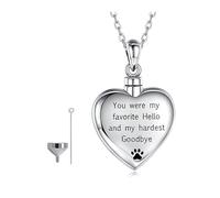 Vdaxvme Pet Loss Jewelry Bereavement Necklaces Ashes Holders Necklaces Pendants for Ashes and Remembrances Women’s Remembrances Pendants