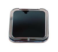 Vdaxvme Petit miroir de maquillage portable grossissant x 15 - Miroir carré double face pour sac à main - Pour un voyage facile et un usage quotidien, Nouveau modèle noir, 3.9"L x 3.9"W