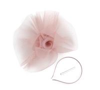 [Vdaxvme] Photo Attrayant Chapeau Chapeau Fleur Maille Postiche de Mariée Bandeau et Clip Accessoire de Mariage Essentiel pour Intérieur Extérieur