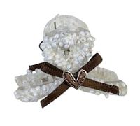 Vdaxvme Pince à cheveux avec pince à cheveux - Pince à cheveux mignonne - Nœud marron - Barrettes à perles - Pour fille