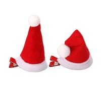 Vdaxvme Pince à cheveux en forme de chapeau de Père Noël - Accessoires de fête - Épingle à cheveux festive à paillettes - Barrettes de vacances