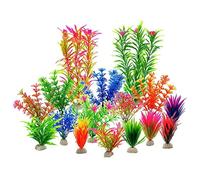 Vdaxvme Plante verte artificielle sous-marine réaliste pour aquarium, poissons, paysage, décoration colorée