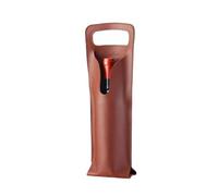 Vdaxvme Pochettes de rangement en cuir PU pour bouteille de vin, pratique pour le voyage et le stockage des bouteilles de vin, Brun