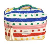 Vdaxvme Pochettes de rangement multifonctionnelles pour cosmétiques - Solution de rangement pour maquillage - Avec motifs colorés à pois - Pour femme