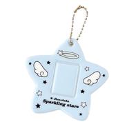 Vdaxvme Pochettes pratiques pour cartes Star en PVC avec étui confortable au toucher pour un usage quotidien et porte-cartes photo sûr comme accessoire de bureau, bleu, Beauté de masse