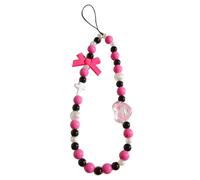 Vdaxvme Porte-clés élégant fait à la main avec perles et pendentif pour téléphone portable