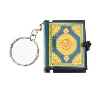 Vdaxvme Porte-clés en papier véritable avec pendentif coran pouvant lire des bijoux religieux à accrocher pour porte-clés, pinces, outils à main, Doré