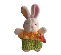 Vdaxvme Porte-clés tendance en peluche avec pendentif en forme d'animaux en peluche pour femmes et filles, beige, pull citrouille