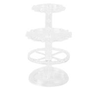 Vdaxvme Présentoir rotatif pour colliers, organiseur de bijoux polyvalent, étagère d'exposition rotative à trois couches, rangement et présentation de bijoux, taille unique, comme décrit