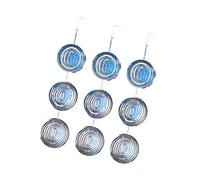 Vdaxvme Répulsif à oiseaux à vent Spinner en acier inoxydable Décoration de jardin rotative réfléchissante pour l'extérieur Cour et terres agricoles. Répulsif à oiseaux alimenté par le vent en acier