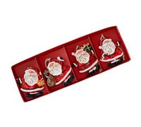 Vdaxvme Résine faite à la main Figurines Père Noël/Snowman pour Vacances de Paysage miniature Suspendues Accessoires Résine miniature Décorations de vacances