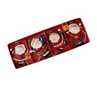 Vdaxvme Résine faite à la main Figurines Père Noël/Snowman pour Vacances de Paysage miniature Suspendues Accessoires Résine miniature Décorations de vacances