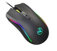 Vdaxvme RGB Gamings Cordon USB 3200 DPI Ergonomique Gamers Optique avec éclairage pour ordinateurs portables
