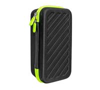 Vdaxvme Rouleau de rangement pour montres avec 3 compartiments pour bijoux, accessoires Live Stream, élégant boîtier de montre pour la maison ou le magasin, fermeture éclair sécurisée, vert