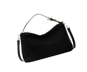 Vdaxvme Sac à bandoulière confortable avec poches zippées - Design ergonomique - Léger - Indispensable pour l'automne et l'hiver - Léger - Indispensable pour l'automne et l'hiver, Noir