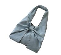 Vdaxvme Sac à bandoulière d'inspiration japonaise grande capacité pour jeans sous les bras Sac à main décontracté Sac à main pour diverses occasions Sac de travail de bureau, bleu clair, One Size