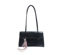 Vdaxvme Sac à bandoulière tendance pour femme, sac à main simple en cuir PU, sac à main rétro sous les aisselles pour le travail, cuir PU, tous les jours, pour femmes, épaule rétro aisselle, Noir
