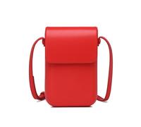Vdaxvme Sac à bandoulière vertical pour téléphone portable - Pochettes pour téléphone portable - En cuir synthétique - Pour tous les jours - Pour le quotidien - Pour un usage quotidien, Rouge, One