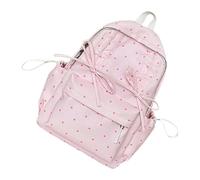 Vdaxvme Sac à dos d'école à bandoulière réglable pour adolescents, garçons et filles, sac à dos spacieux en nylon, intérieur spacieux, décontracté, sac à dos pour filles avec nœud papillon, b, One