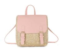 Vdaxvme Sac à dos en paille pour femme - Polyvalent - Petit sac à dos tendance décontracté - Pour le quotidien, l'école, les voyages, les vacances, les courses, les rendez-vous galants - Pour femme, a