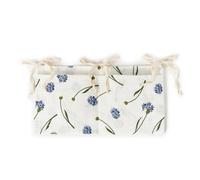 Vdaxvme Sac de rangement à suspendre pour bébé, sac de rangement de chevet avec 2 poches pour couches, tétines et plus encore