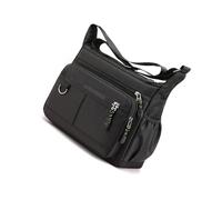 Vdaxvme Sac fourre-tout Oxford multi-poches pour homme Grande capacité Sac à main décontracté Sac à bandoulière Sac à bandoulière Sac à main Oxford Toted Purses, Noir , One Size