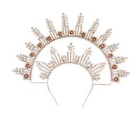 Vdaxvme Serre-tête à 2 couches pour femme VirginMary - Bandeau de mariage SunGoddess - Diadème - Couronnes de cosplay