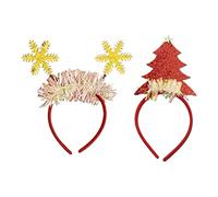Vdaxvme Serre-tête de Noël pour femmes et étudiantes - Arbre brillant - Forme flocon de neige - Paillettes