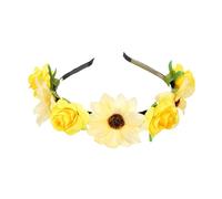 Vdaxvme Serre-tête décoratif en forme de tournesol - Couleur vive - Pour carnaval, bal masqué et fête à thème