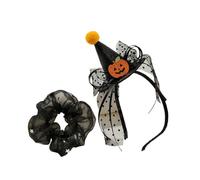 Vdaxvme Serre-tête Halloween Halloween avec ruban citrouille pour filles