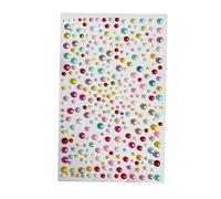 Vdaxvme Strass en acrylique, perles, autocollants élégants pour le visage, décorations pour mariages, anniversaires, photographie à thème, bijoux de festival, taille unique, comme décrit