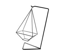 Vdaxvme Support de fleurs géométrique moderne en fer pour la décoration intérieure et extérieure. Étagère à plantes stable en métal avec revêtement antirouille. Porte-fleurs pour l'intérieur et