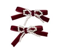 Vdaxvme Sweet Ballet Velvets Bowknot Hair Clip Lazy Hairpin Canckbill Hairclips Barrettes for Women Side Bangs Hair Styling Tool