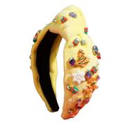 Vdaxvme Sweet Girls Serre-tête à large bord noué tendance multi-usages Yoga Sports Spa Noël pour femme