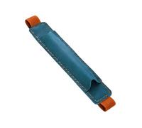 Vdaxvme Trousse à crayons en cuir étanche avec bande élastique réglable pour journal à couverture rigide, bleu, 17.5*3.5CM