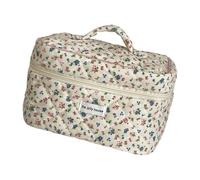 Vdaxvme Trousse de toilette portable avec décoration florale Grande capacité Sacs de maquillage élégants Sacs de rangement pour les voyages et l'utilisation quotidienne Motif pays Sac de maquillage