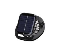 Vdaxvme Ventilateur à pince solaire rechargeable par USB, grand trou de refroidissement par le vent, creuser, multifonction, rechargeable à main avec panneau solaire