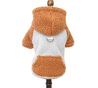 Vdaxvme Vêtements pour animaux de compagnie Sweatshirts en polaire chaude brossé Sweatshirts pour chiens Fournitures pour animaux Accessoires pour animaux de compagnie Sweat à capuche pour petit chien