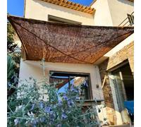 VDC Voile d'Ombrage en Fibre de Coco - Toile et Filet pour Jardin, Patio, Terrasse - 100% Naturels et Écologiques - 60% d'Ombrage (3 x 3)