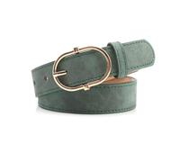 VDCVADKYE Ceinture tressée élastique, Ceinture for femme en cuir PU avec boucle dorée multicolore 105 x 2,8 cm(Green)