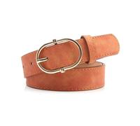VDCVADKYE Ceinture tressée élastique, Ceinture for femme en cuir PU avec boucle dorée multicolore 105 x 2,8 cm(Light Brown)