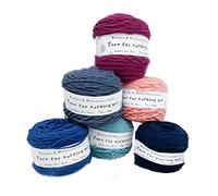 VDCVADKYE Fil Chenille épais, 6 pelotes de 95 g Fil à Tricoter, 8 brins, épaisseur 5 mm, 100 m par pelote(N,458g/roll)