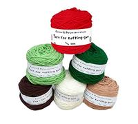 VDCVADKYE Fil Chenille épais, 6 pelotes de 95 g Fil à Tricoter, 8 brins, épaisseur 5 mm, 100 m par pelote(K,458g/roll)