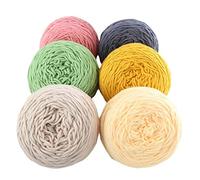 VDCVADKYE Fil Chenille épais, 6 pelotes de 95 g Fil à Tricoter, 8 brins, épaisseur 5 mm, 100 m par pelote(P,200g/roll)