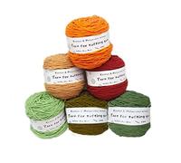 VDCVADKYE Fil Chenille épais, 6 pelotes de 95 g Fil à Tricoter, 8 brins, épaisseur 5 mm, 100 m par pelote(L,95g/Roll)