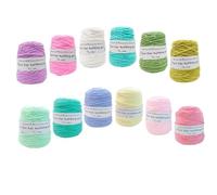 VDCVADKYE Fil Chenille épais, Fil à Tricoter et Crocheter Fait Main, 400 mètres/pelote, mélange Coton-Polyester, 8 brins(B3f3)